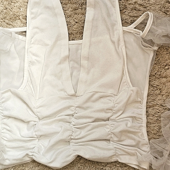 NWOT Shein Women's Long-Sleeve  Cropped Off The Shoulder Halter Top, Size S - Picture 2 of 8